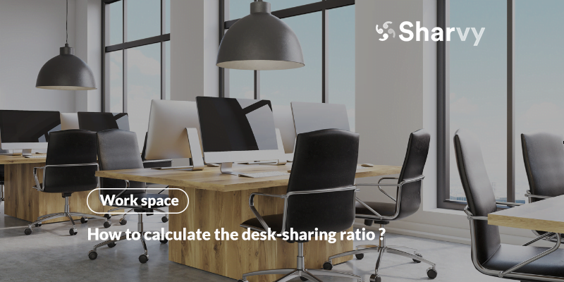 How to calculate the desk-sharing ratio?